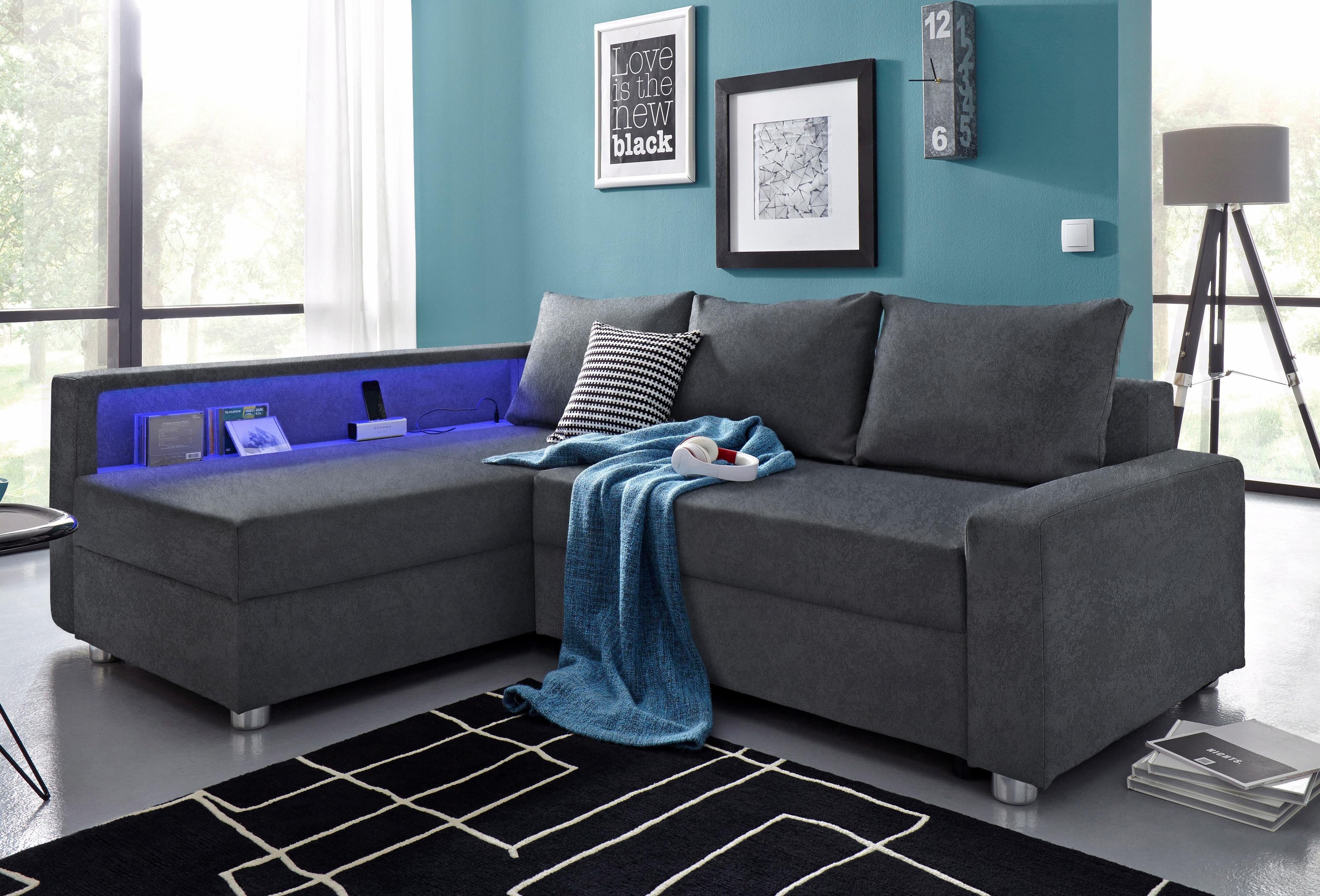 COLLECTION AB Ecksofa Relax L-Form | Grau