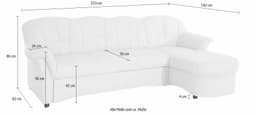 DOMO collection Ecksofa Flores Schlafsofa | Mehrfarbig