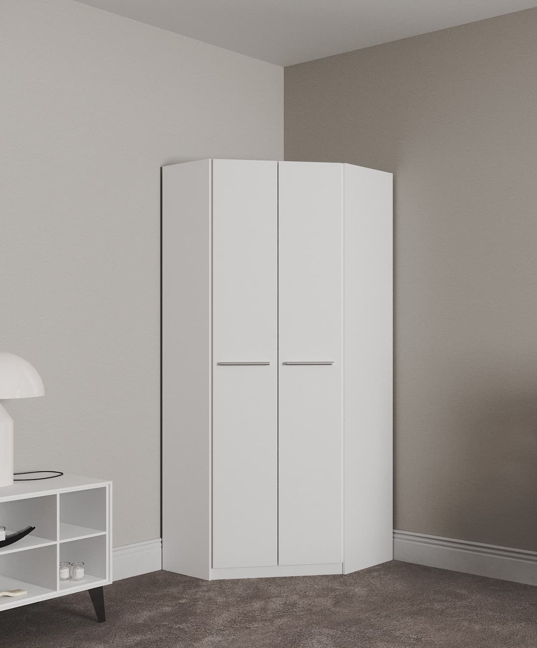 priess Eckkleiderschrank Barcelona | Weiß