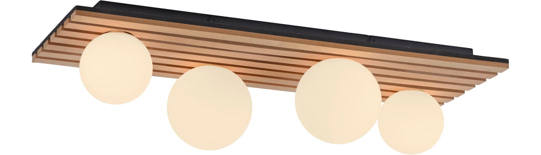 Deckenleuchte Evinnia | Holztöne