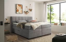 ED EXCITING DESIGN Boxspringbett Pescara | Grau