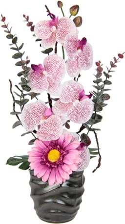Kunstpflanze Orchidee/Gerbera | Rosa