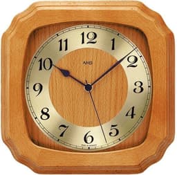 AMS Funkwanduhr F5866/9 | Holztöne