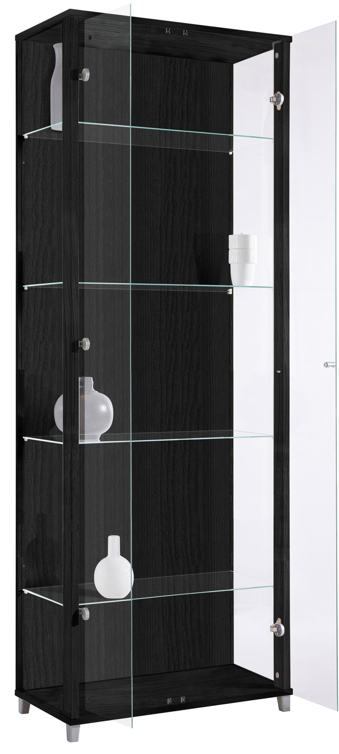 fif möbel Vitrine OPTIMA | Schwarz