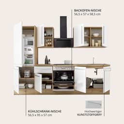 KOCHSTATION Küchenzeile KS-Florida | Weiß