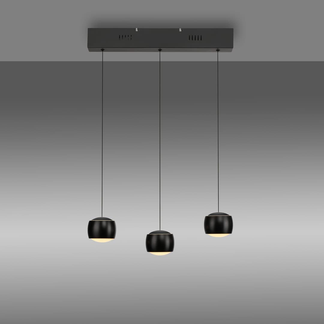 JUST LIGHT Pendelleuchte BALLINI | Schwarz