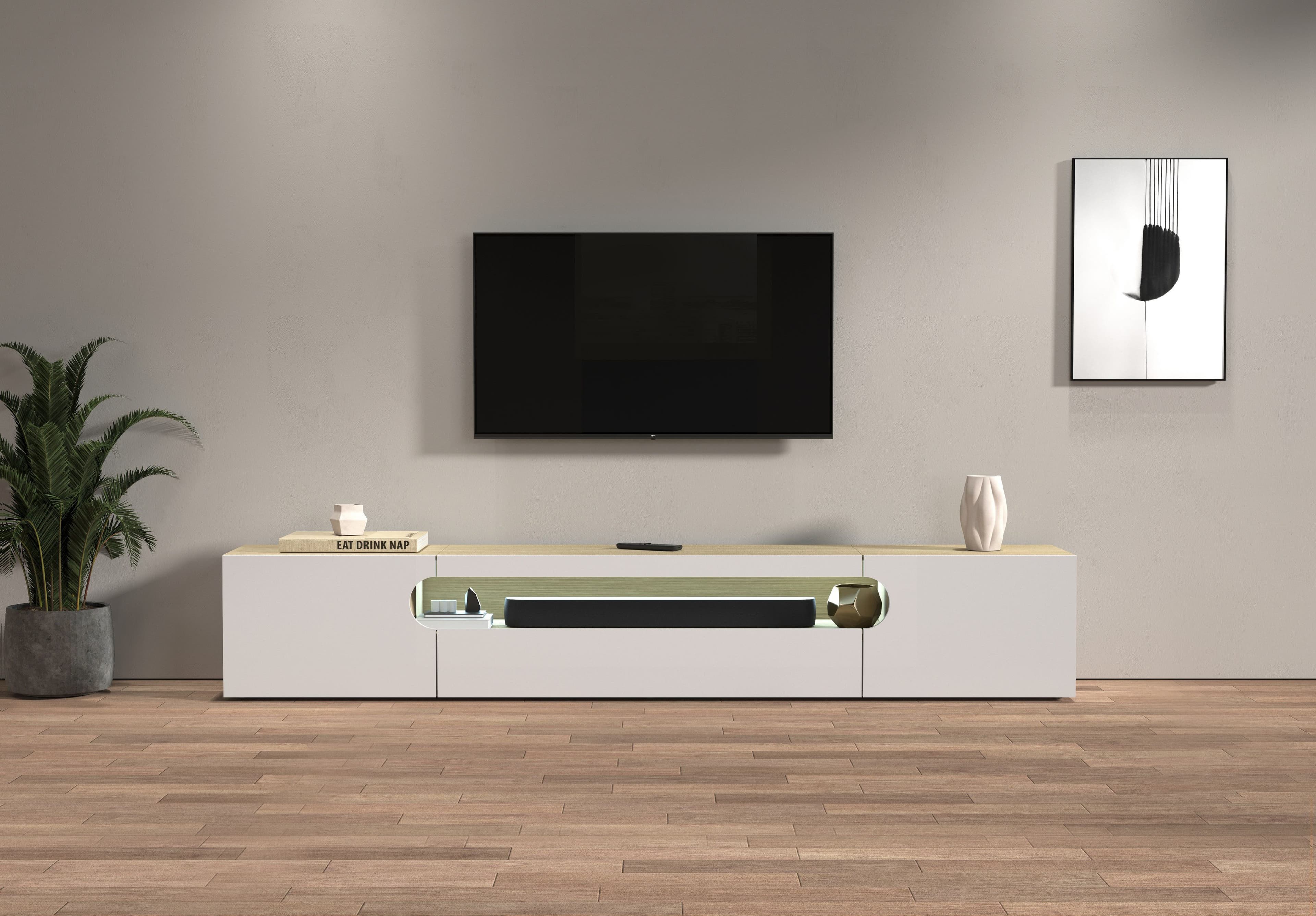 Home affaire Lowboard REAL TV-Möbel | Weiß