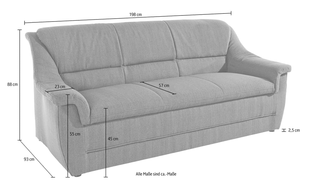 DOMO collection 3-Sitzer Lale | Beige