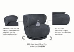 OTTO home Drehsessel ANNELIN | Grau