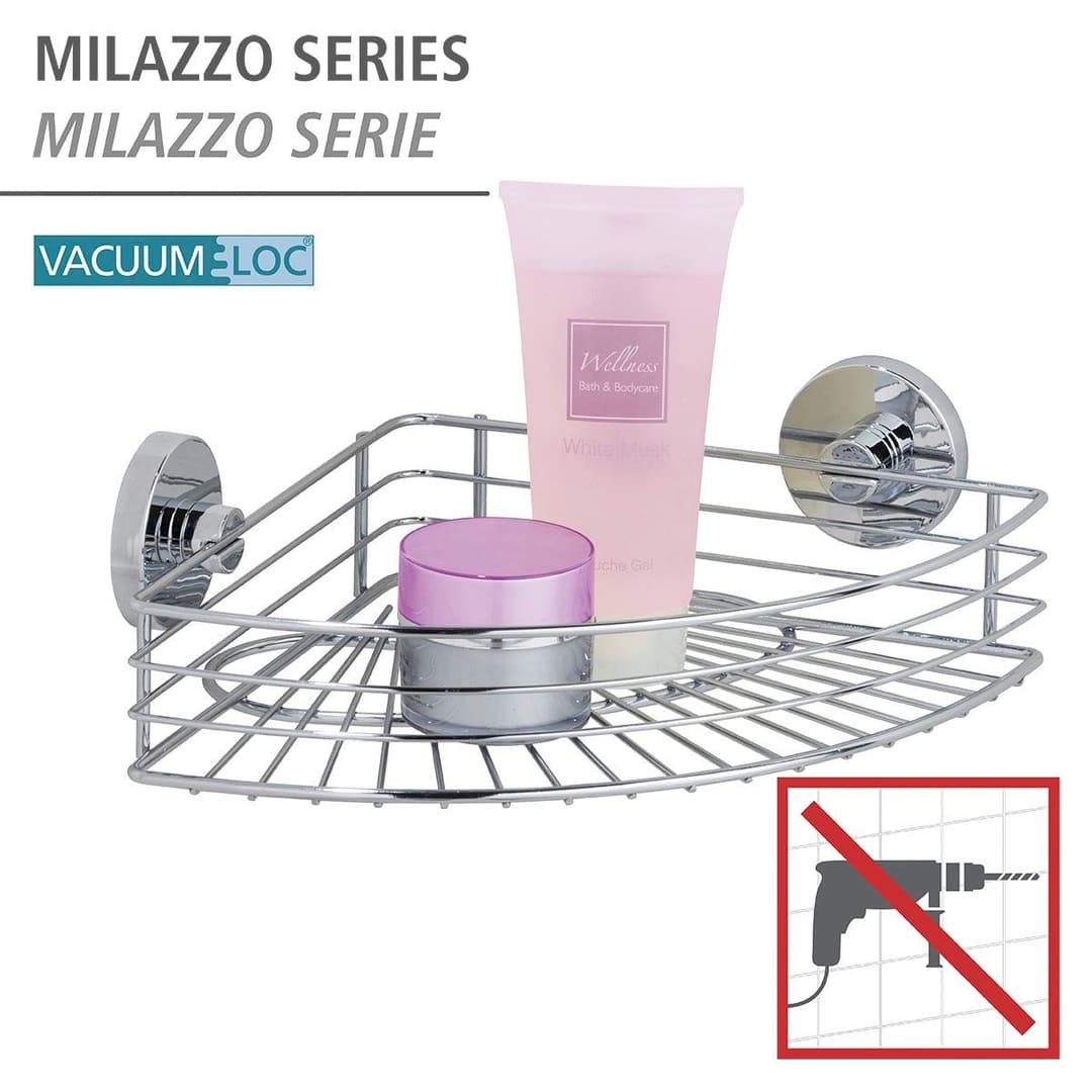 Wenko Duschablage Bari, 1 Etage | Silber