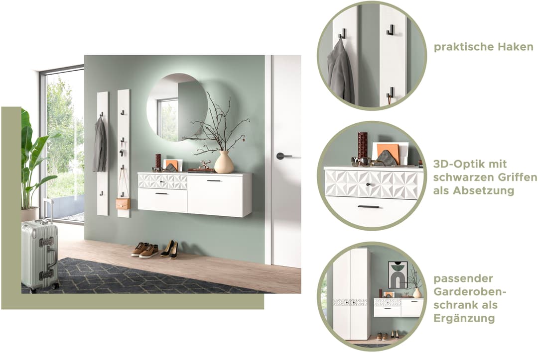 Home affaire Garderobenschrank VICENZA | Weiß