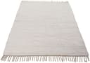 carpetfine Teppich Kelim Chindi uni | Weiß 2