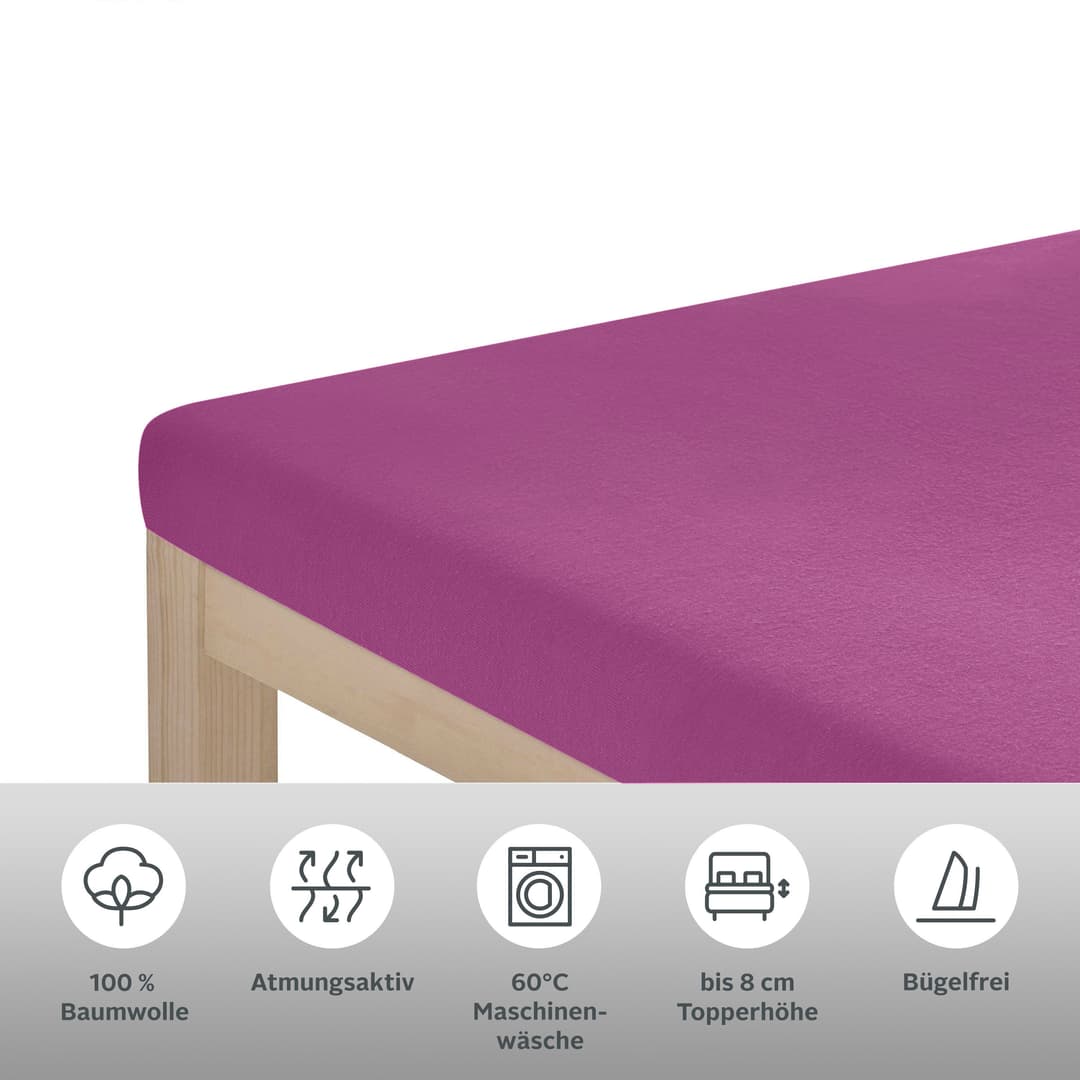 OTTO home Spannbettlaken Topper Basic | Lila