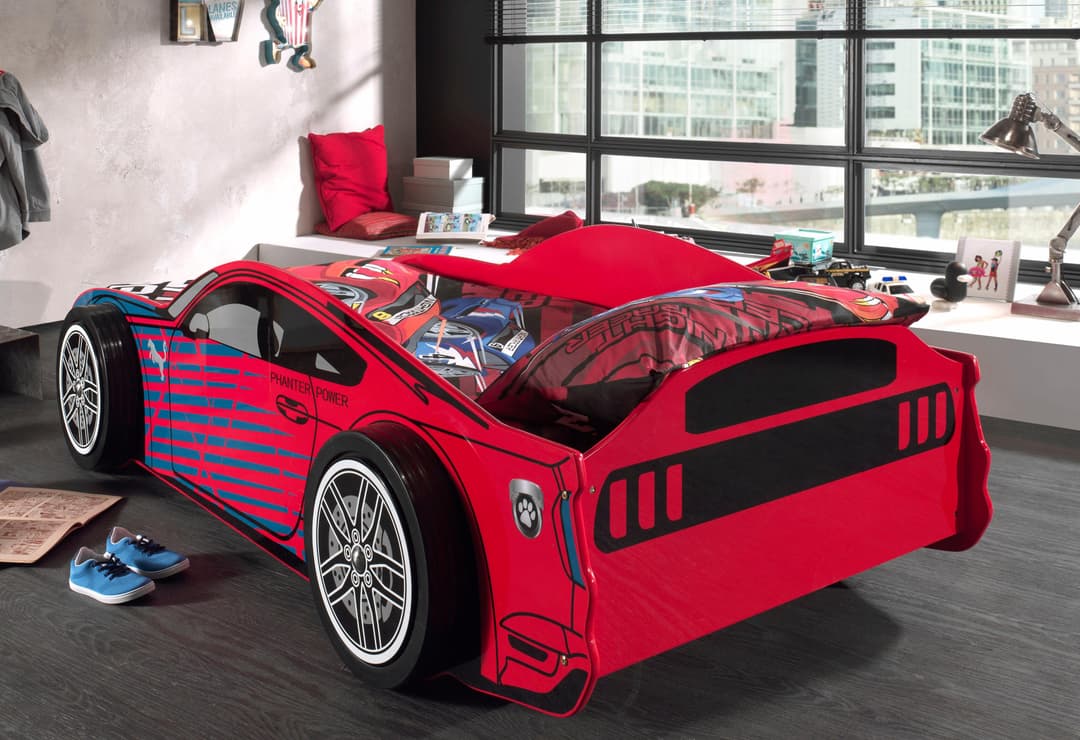 Vipack Autobett Sport-Wagen Optik | Rot