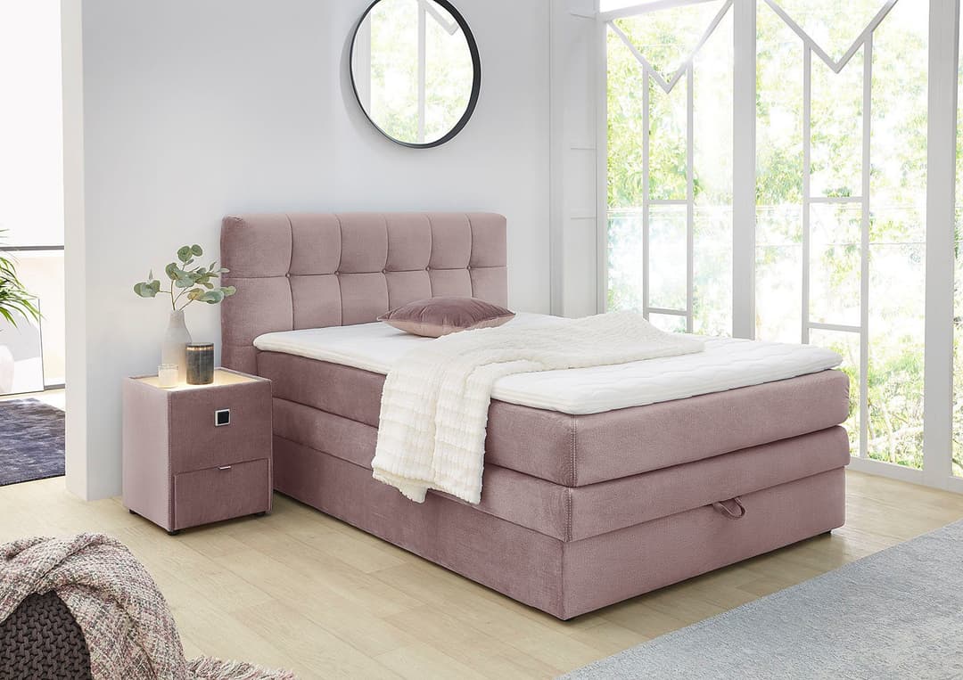 Jockenhöfer Gruppe Boxspringbett Amy | Rosa