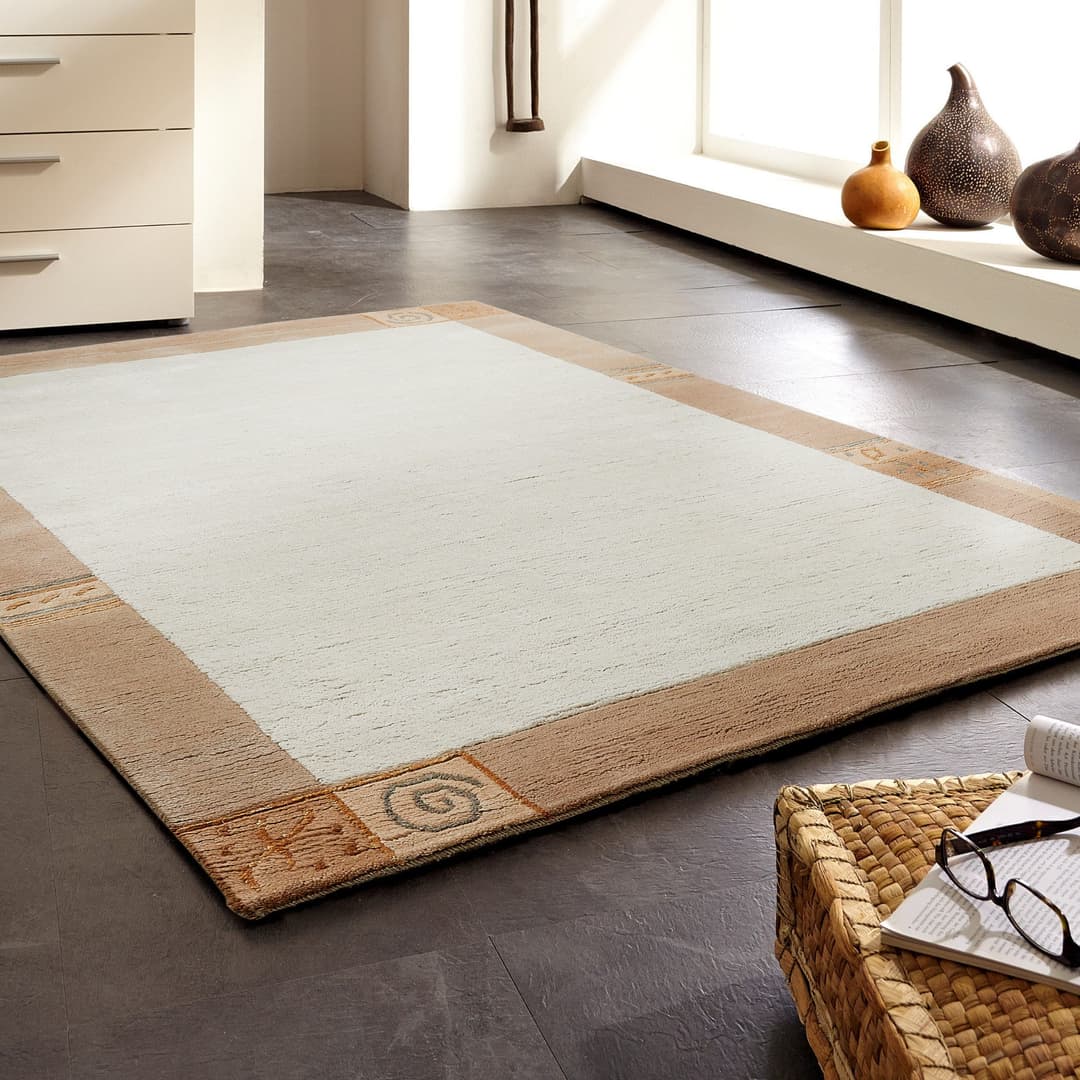 LUXOR living Wollteppich India | Beige