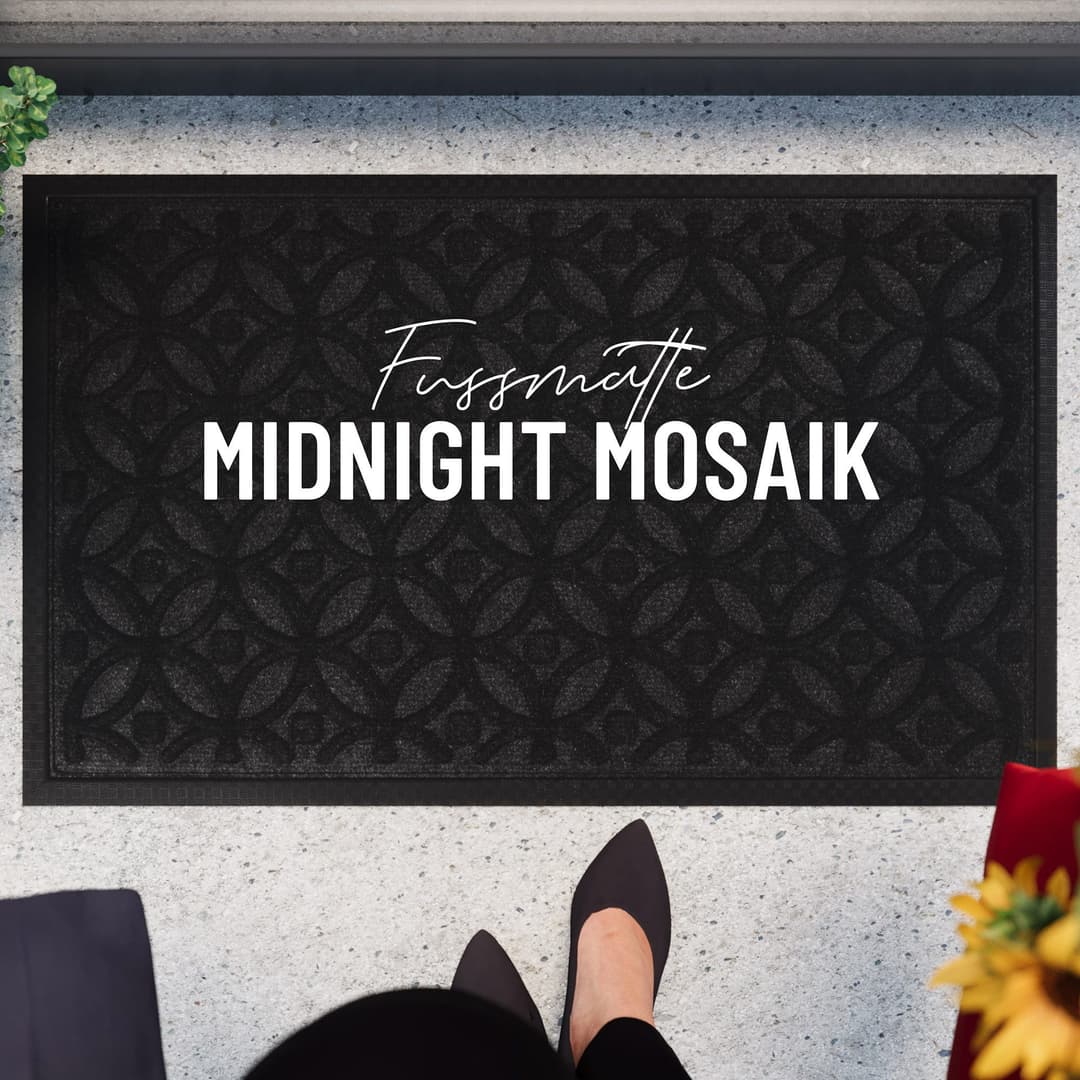 Wecon home Fußmatte Midnight Mosaic | Schwarz