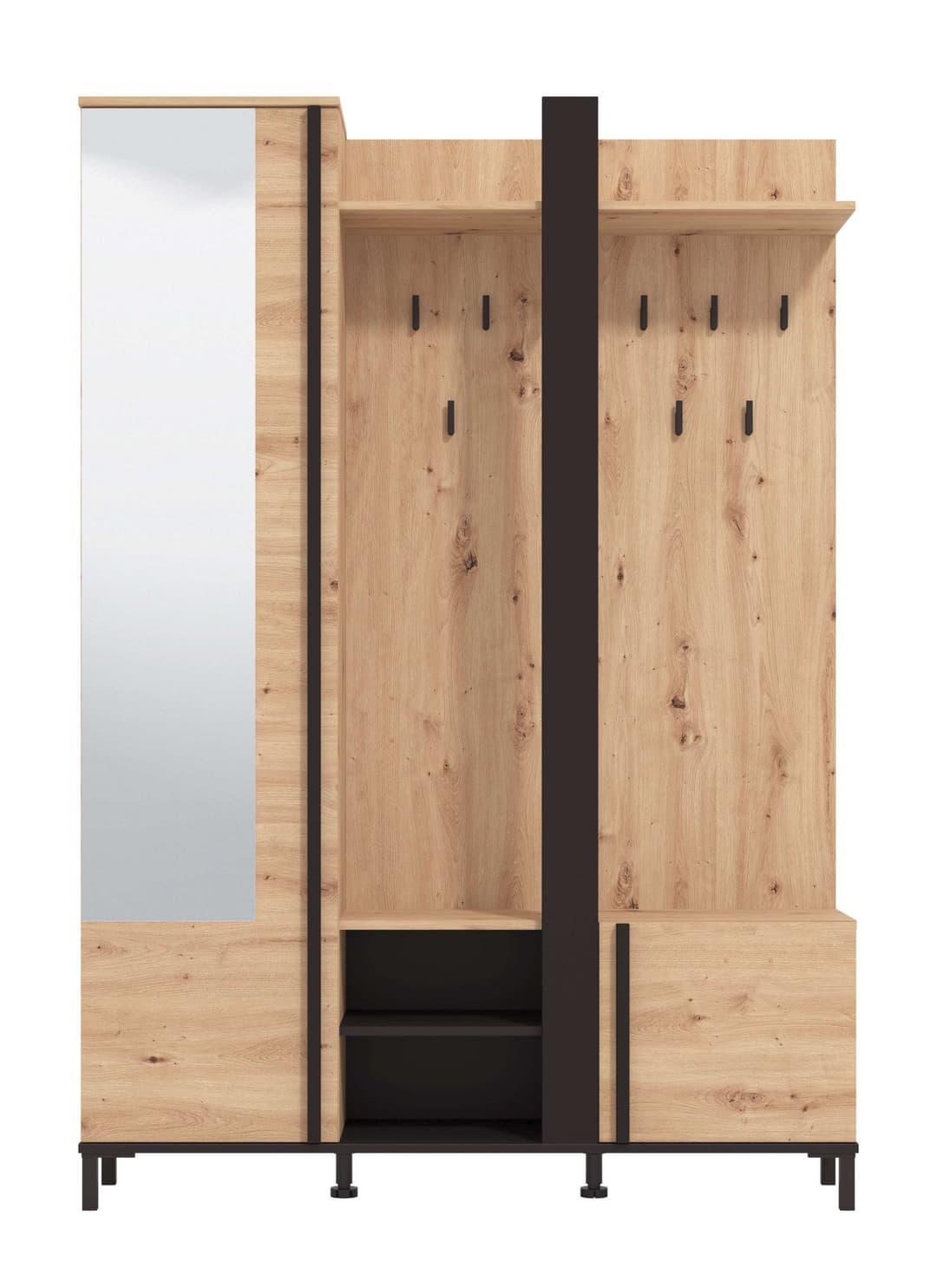 Home affaire Kompaktgarderobe Nino | Holztöne