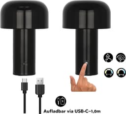 OTTO home LED Tischleuchte Ronno | Schwarz