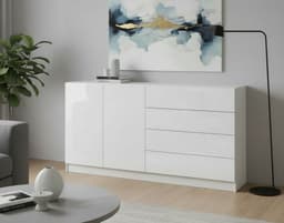 borchardt Möbel Sideboard Vaasa | Weiß