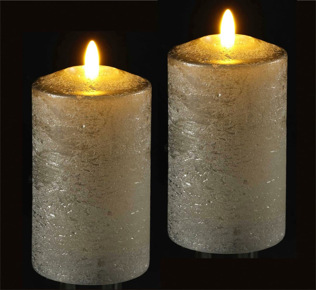 I.GE.A. LED-Kerzen Set | Silber