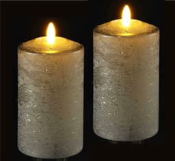 I.GE.A. LED-Kerzen Set | Silber