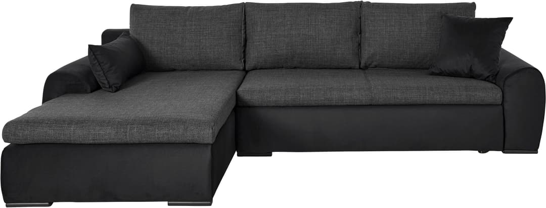 Home affaire Ecksofa Win L-Form | Schwarz