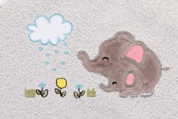 Fillikid Kapuzenhandtuch mit Tiermotiv | Grau