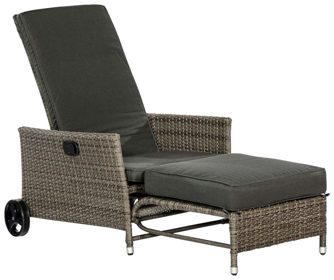 MERXX Gartensessel Komfort Deckchair | Grau