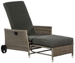 MERXX Gartensessel Komfort Deckchair | Grau