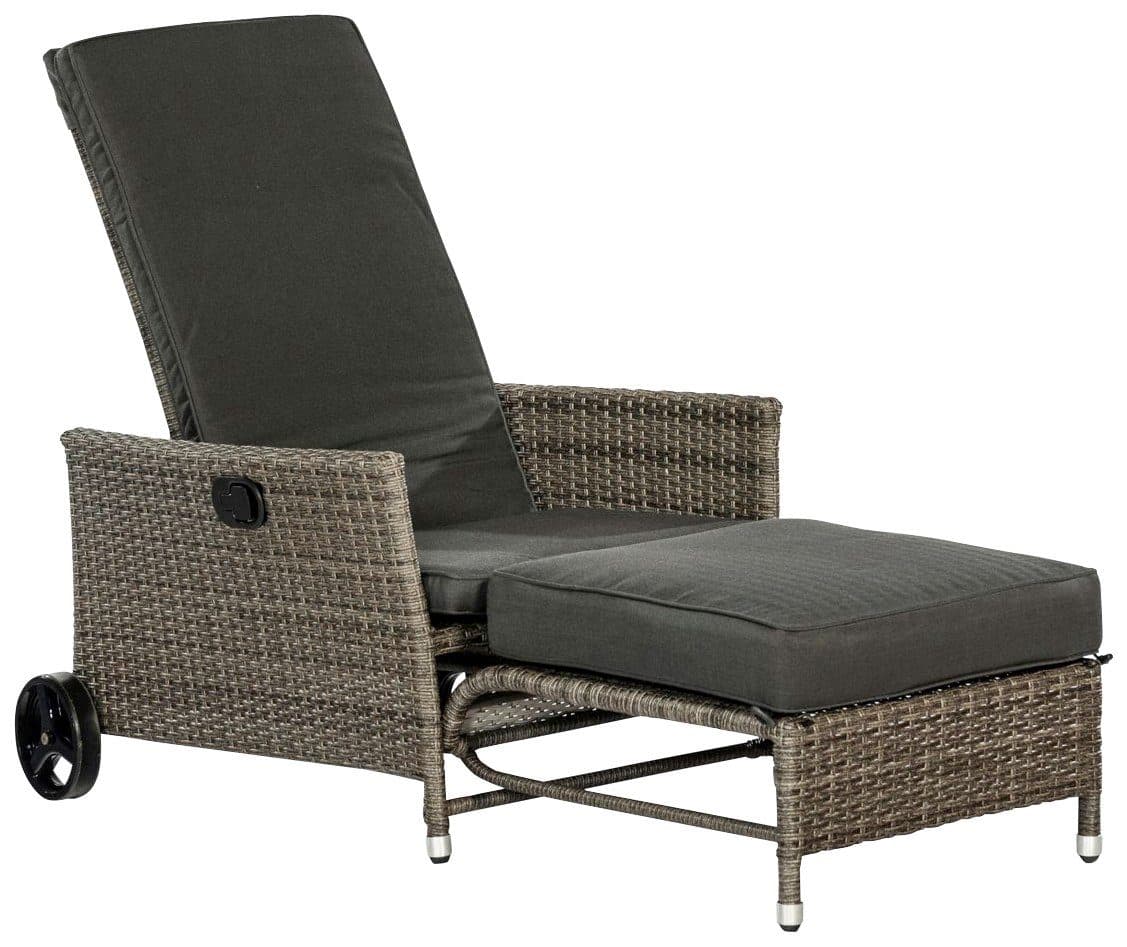 MERXX Gartensessel Komfort Deckchair | Grau