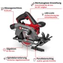 Einhell Akku-Handkreissäge TE-CS 18/150-2 Li - Solo | Schwarz 4