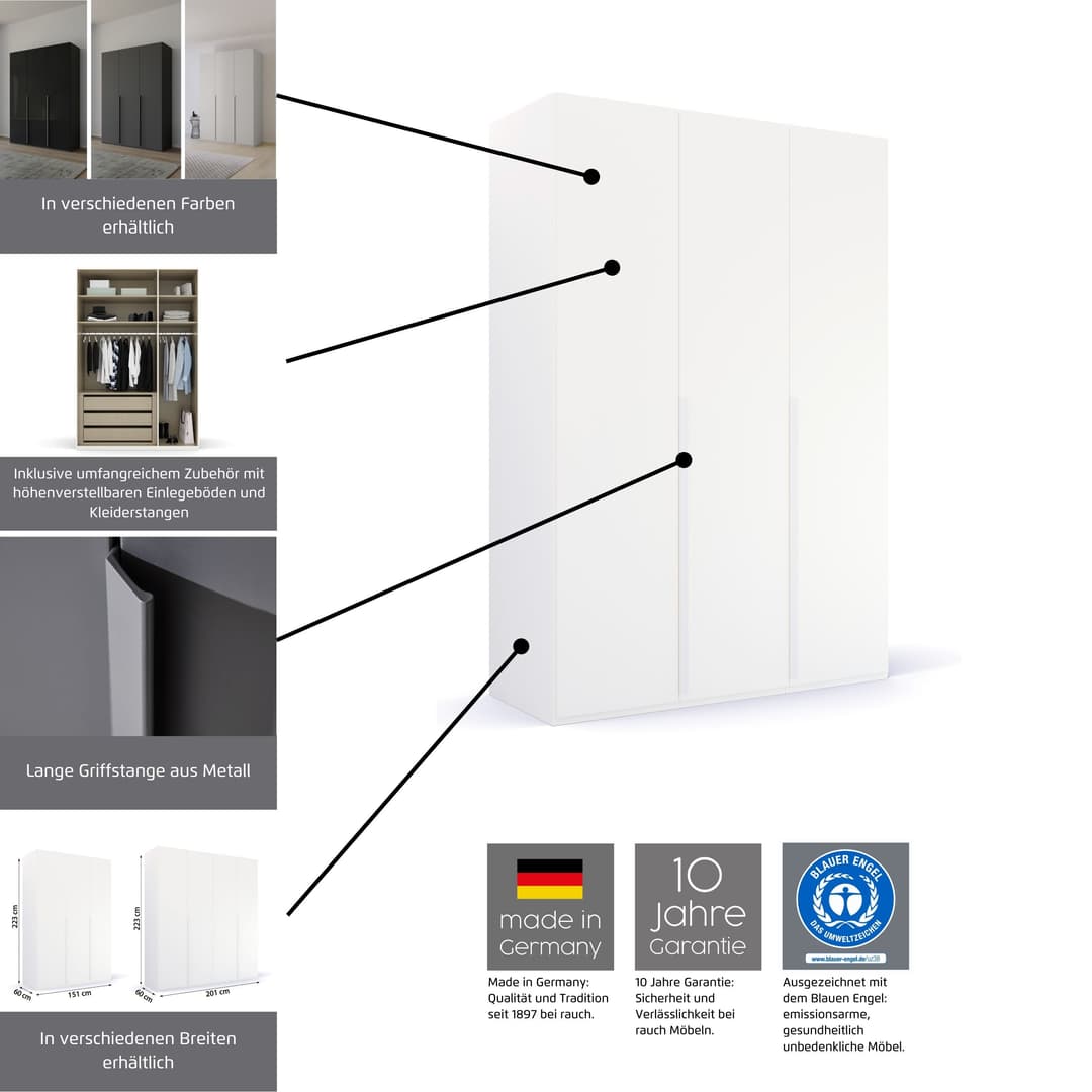 rauch PURISMA Drehtürenschrank | Weiß