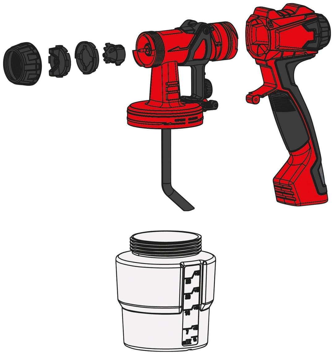 Einhell TC-SY 600 S Farbsprühgerät | Rot