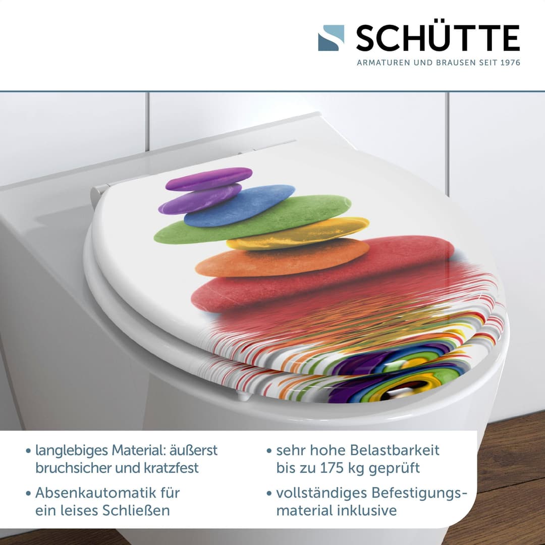 Schütte WC-Sitz Colorful Stones | Mehrfarbig