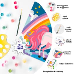 Ravensburger Malen nach Zahlen CreArt, Pinkes Einhorn | Mehrfarbig