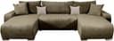 COLLECTION AB Wohnlandschaft Paola U-Form | Grün