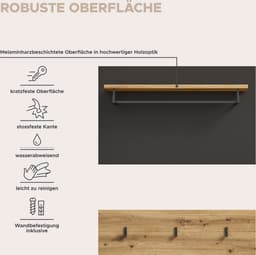 Home affaire Garderobenpaneel REHAT | Braun