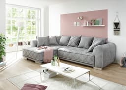 ED EXCITING DESIGN Ecksofa Sentina L-Form | Grau