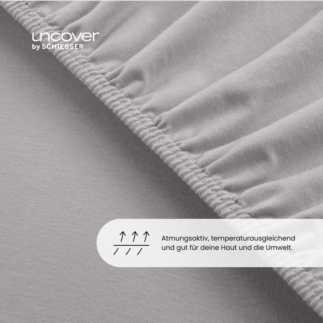 uncover by SCHIESSER Spannbettlaken New Jersey | Grau