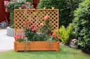 promadino Spalier Pergola mit Pflanzkasten | Braun 3