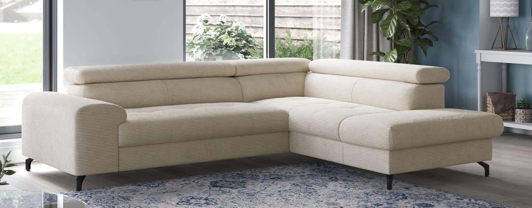 COTTA Ecksofa Aura L-Form | Beige