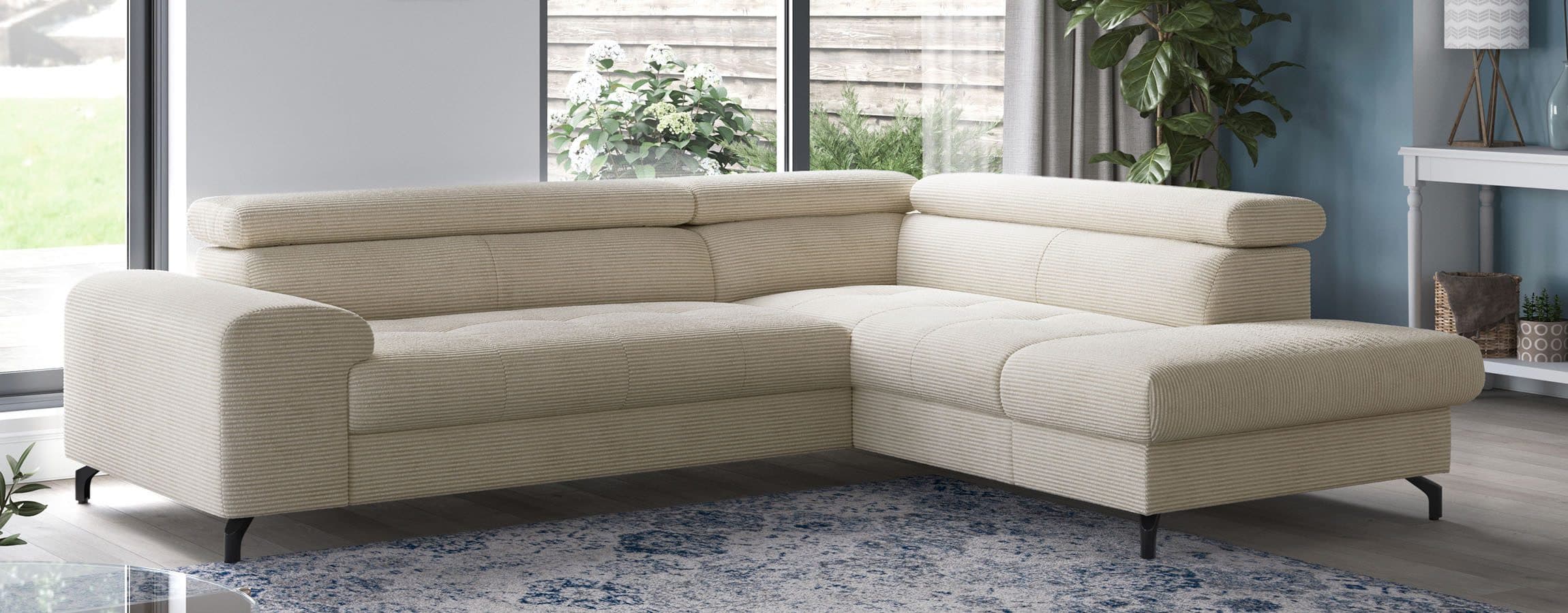 COTTA Ecksofa Aura L-Form | Beige