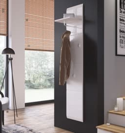 LIVING CHARM Garderobenpaneel Merano | Weiß