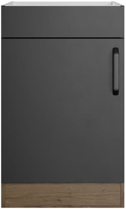 wiho Küchen Spülenschrank Elba | Schwarz