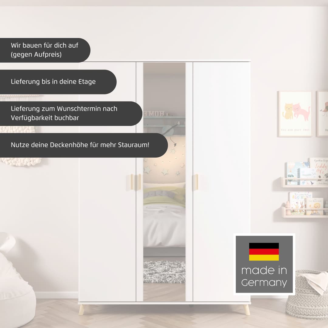 rauch Kleiderschrank FALUN | Weiß
