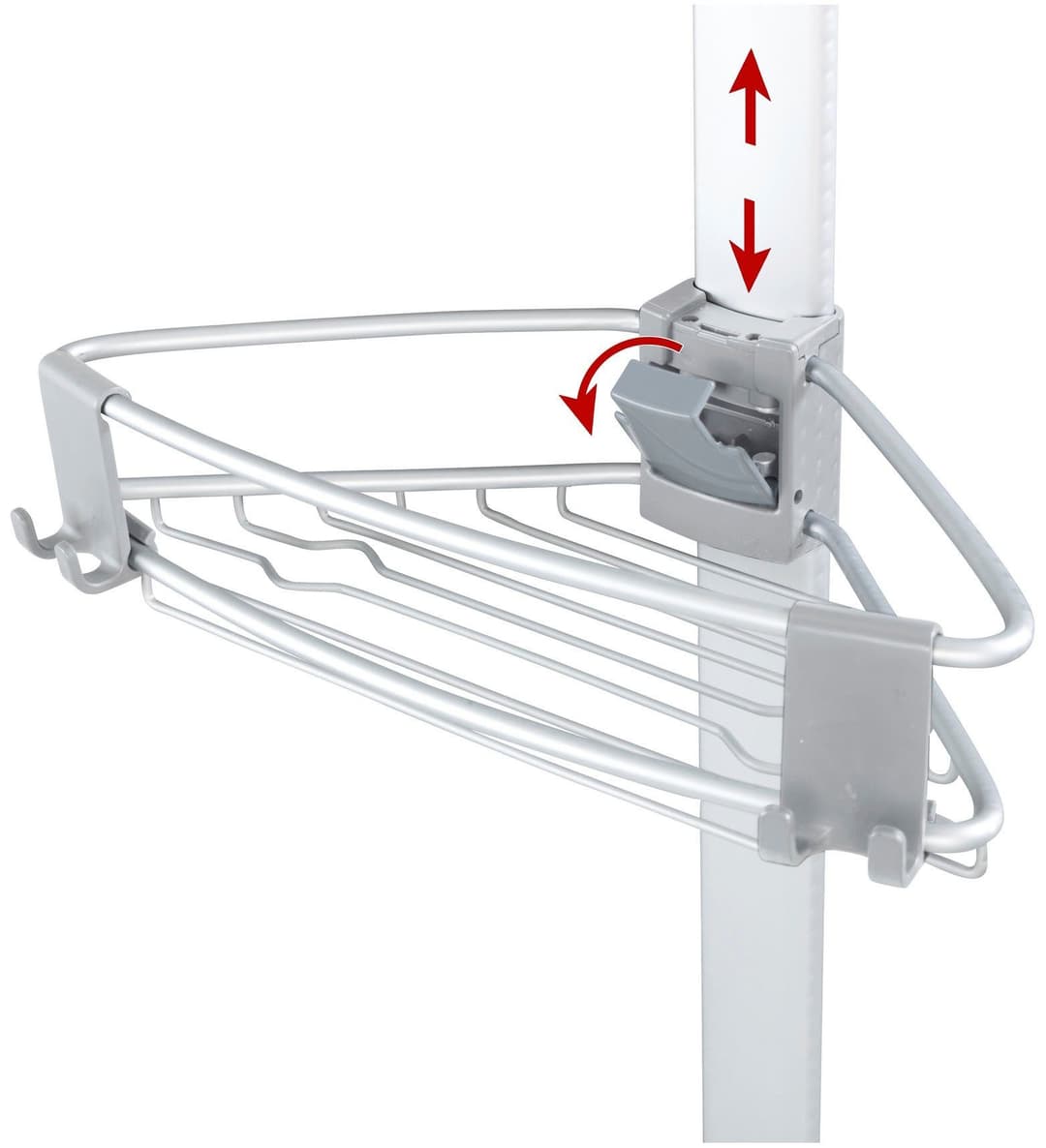 Wenko Teleskopregal Duschecke Purio | Silber