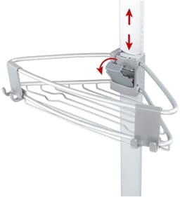 Wenko Teleskopregal Duschecke Purio | Silber
