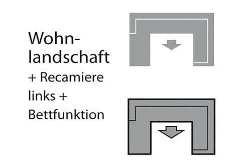 sit&more Wohnlandschaft Mailand U-Form | Grau