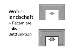 sit&more Wohnlandschaft Mailand U-Form | Grau